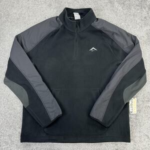 Nike Trail Pullover Mens Large Black Polartec Fleece Jacket FV9962-010 New Tags